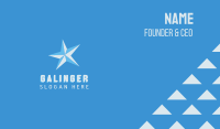 Minimalist Blue Star Business Card Image Preview