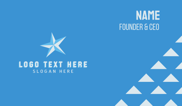 Minimalist Blue Star Business Card Design Image Preview