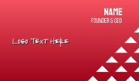 Red & White Font Business Card Image Preview