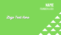 White & Green Text Business Card Image Preview