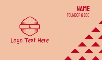 Red Scribble Letter Business Card Image Preview