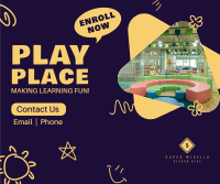 Play Place Post Facebook Post Design