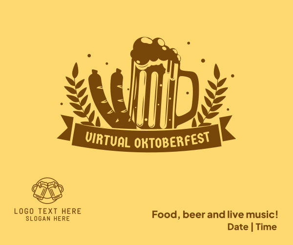 Virtual Oktoberfest Facebook Post Design Image Preview