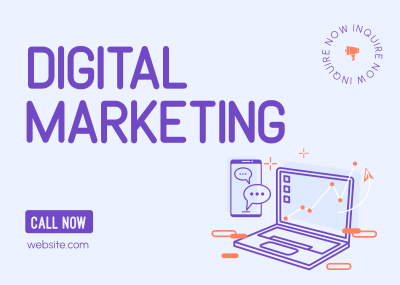 Simple Digital Marketing  Postcard Image Preview