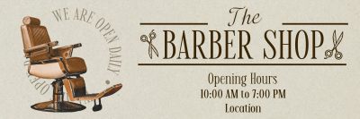 Editorial Barber Shop Twitter header (cover) Image Preview