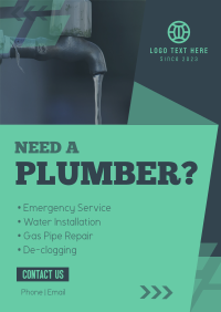 Simple Plumbing Services Flyer Image Preview
