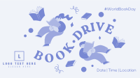 Donate Books, Fill Hearts Facebook Event Cover Design