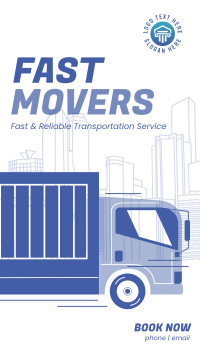 Long Truck Movers Facebook Story Design