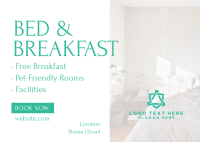 Bed and Breakfast Services Postcard Image Preview