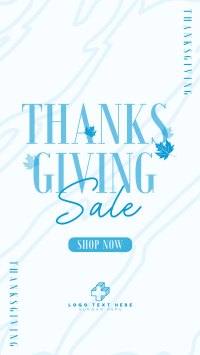 Thanksgiving Autumn Shop Sale Instagram Story Design