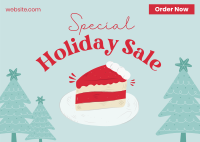 Special Holiday Cake Sale Postcard Design