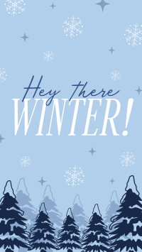 Hey There Winter Greeting Instagram Reel Preview