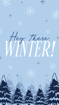 Hey There Winter Greeting Instagram reel Image Preview