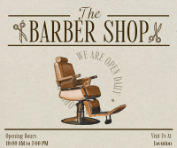 Editorial Barber Shop Facebook Post Design