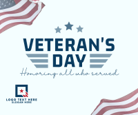 Honor Our Veterans Facebook Post Design