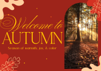 Hello Autumn Postcard Image Preview