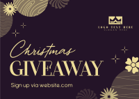Abstract Christmas Giveaway Postcard Image Preview