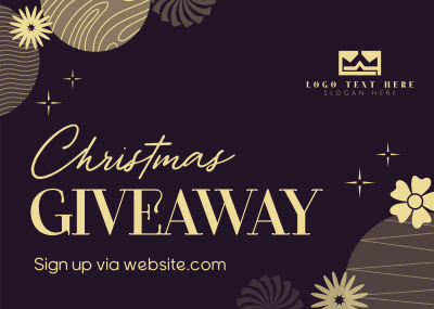 Abstract Christmas Giveaway Postcard Image Preview