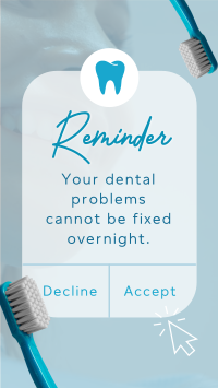 Dental Reminder YouTube short Image Preview