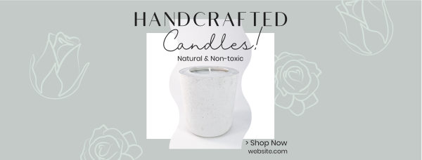 Handcrafted Candle Shop Facebook Cover Design Image Preview