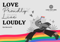 Lively Pride Month Postcard Image Preview