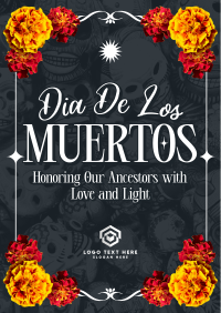 Traditional Dia De Muertos Poster Design