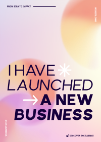 New Business Launch Gradient Poster Design