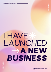 New Business Launch Gradient Poster Image Preview