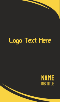 Bold Yellow Clan Font Business Card Design