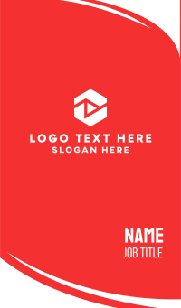 White Hexagon Media Player Business Card Design