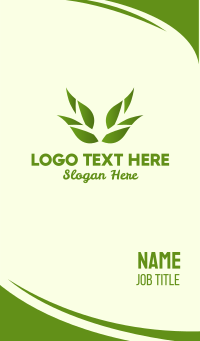 Green Leaves Business Card Design