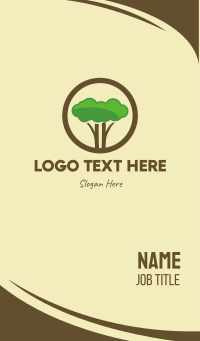 Round Tree Cloud Safari Business Card Design