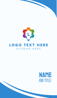 Colorful Star Bulb Lettermark Business Card Design