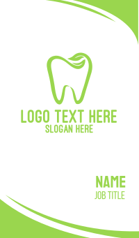 Organic Dentistry Business Card Design