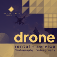 Geometric Drone Photography Instagram Post Design