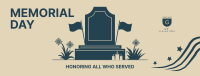 Memorial Day Tombstone Facebook Cover Image Preview