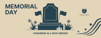 Memorial Day Tombstone Facebook cover Image Preview