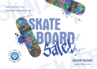 Streetstyle Skateboard Sale Postcard Image Preview