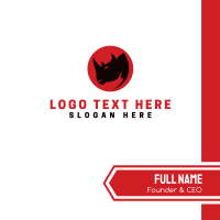 Black Rhino Red Circle Business Card Design