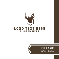 Deer Hexagon Business Card Design
