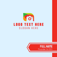 Colorful Camera Photography Business Card Design