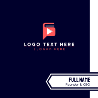 Youtube Audiobook Business Card Design