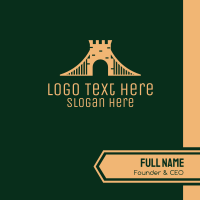 Golden Brick Bridge Business Card Design