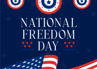 Freedom Day Celebration Postcard Design