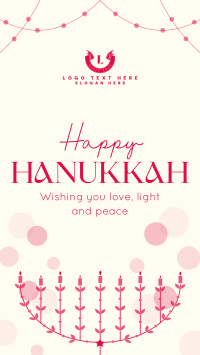 Festive Hanukkah Lights TikTok video Image Preview