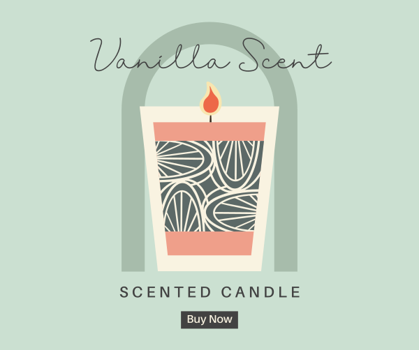 Illustrated Scented Candle Facebook Post Design Image Preview