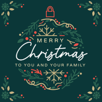 Christmas Ornament Greeting Instagram Post Design