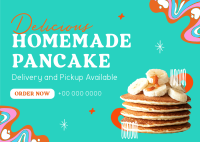 Homemade Pancakes Postcard Design