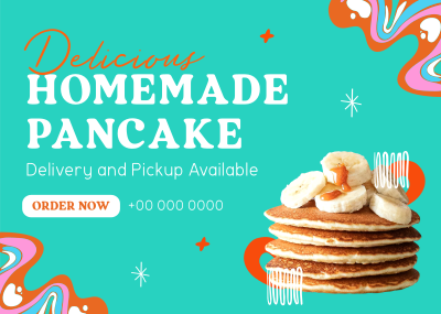 Homemade Pancakes Postcard Image Preview