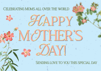 Mother's Day Flower Postcard Image Preview